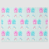 Papier Mousseline Jumeaux Bébé Rose et Bleu (Recto)