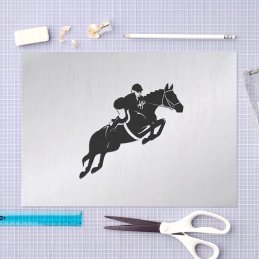 Papier Mousseline Jumper Silver équestre (Artisanat)