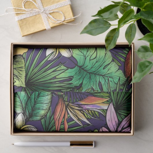 Papier Mousseline Jungle (Cadeau)