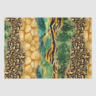 Papier Mousseline Jungle Agate   Motif de texture Wild Glam