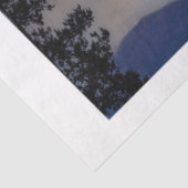 Papier Mousseline Junk Journal Féerie Ciel Lune Arbres Imaginaire 7- (Détail)