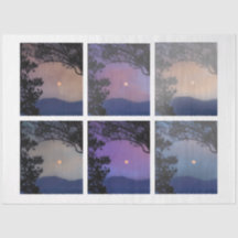 Junk Journal Féerie Ciel Lune Arbres Imaginaire 7-