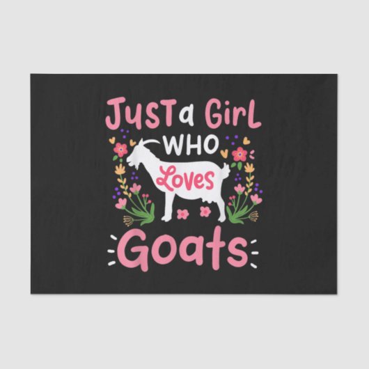 Papier Mousseline Juste une fille qui aime les chèvres (Recto)
