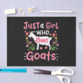 Papier Mousseline Juste une fille qui aime les chèvres (Artisanat)