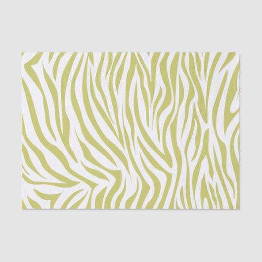 Papier Mousseline Kaki Safari Zebra (Recto)