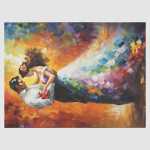 Papier Mousseline Kaléidoscope Dance Couple Découpage