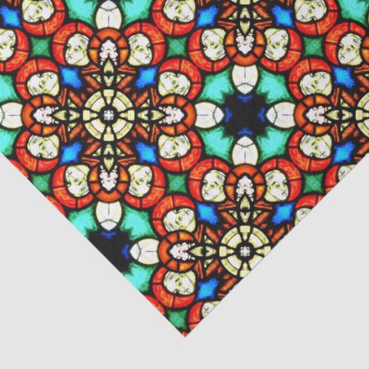 Papier Mousseline kaléidoscope face papier tissu (Détail)