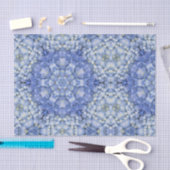 Papier Mousseline Kaleidoscope floral moderne Blue Hydrangea (Artisanat)