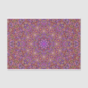 Papier Mousseline Kaléidoscope pourpre vintage de motif de tuile