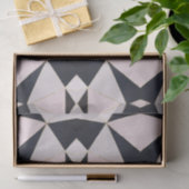 Papier Mousseline Kaleidoscope rose noir géométrique (Cadeau)