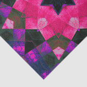 Papier Mousseline Kaleidoscope rose violet et noir (Détail)