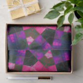 Papier Mousseline Kaleidoscope rose violet et noir (Cadeau)
