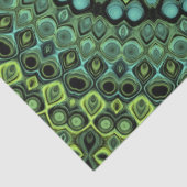 Papier Mousseline Kaleidoscope vert et Turquoise Mandala Motif (Détail)