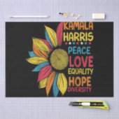 Papier Mousseline Kamala Harris Peace Love Equality Hope Diversity (Artisanat)