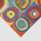 Papier Mousseline Kandinsky - Carrés aux cercles concentrés (Détail)