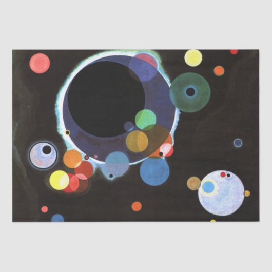 Papier Mousseline Kandinsky - Plusieurs cercles (Recto)