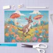Papier Mousseline Kangaroo Champignons Jardin Découpage Tissu papier (Artisanat)