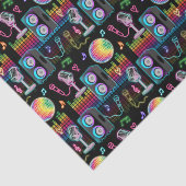 Papier Mousseline Karaoke Neon Glow Singing Music Party (Détail)