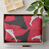 Papier Mousseline Karate kick pose silhouettes arts martiaux thème (Cadeau)