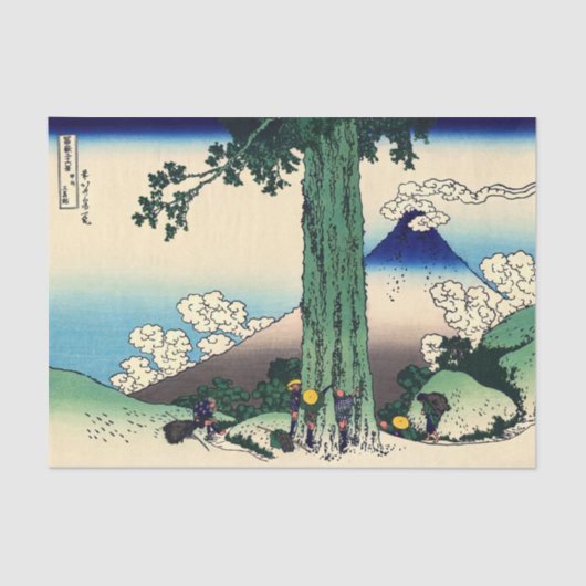 Papier Mousseline Katsushika Hokusai - Mishima Pass à Kai Provence (Recto)