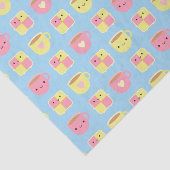 Papier Mousseline Kawaii Battenberg Cake & Cup of Tea (Détail)