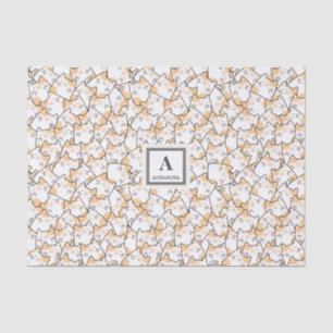 Papier Mousseline Kawaii Cute Cat Motif