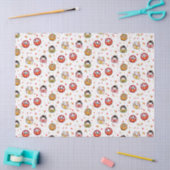 Papier Mousseline Kawaii daruma pattern (Artisanat)