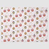 Papier Mousseline Kawaii daruma pattern (Recto)