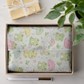 Papier Mousseline Kawaii Frog Rainy Day Pattern Wrapping Paper (Cadeau)
