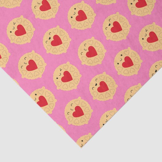 Papier Mousseline Kawaii Jammie Dodger Biscuits (Détail)