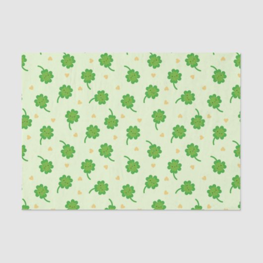 Papier Mousseline Kawaii Lucky Clover (Recto)