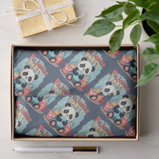 Papier Mousseline Kawaii Panda Pajama Party Cosy Slepov esthétique (Cadeau)