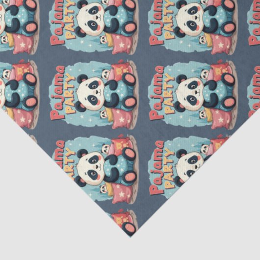 Papier Mousseline Kawaii Panda Pajama Party Cosy Slepov esthétique (Détail)