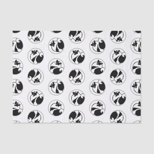 Papier Mousseline Keeshond Graphic Outline mignonne Original Animal  (Recto)