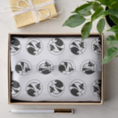 Papier Mousseline Keeshond Graphic Outline mignonne Original Animal  (Cadeau)