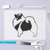 Papier Mousseline Keeshond Graphics - Cute Original Chig Art (Artisanat)