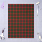 Papier Mousseline Kerr tartan rouge vert plaid (Artisanat)