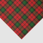 Papier Mousseline Kerr tartan rouge vert plaid (Détail)