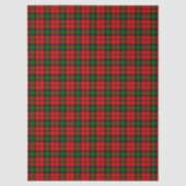 Papier Mousseline Kerr tartan rouge vert plaid (Recto)