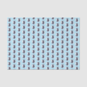 Papier Mousseline Kerry Blue Terrier peinture mignonne Chien d'origi