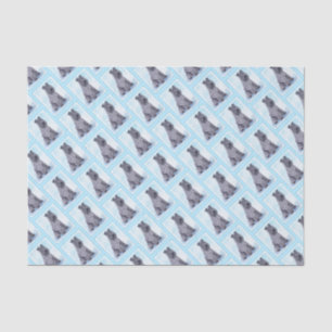 Papier Mousseline Kerry Blue Terrier peinture mignonne Chien d'origi