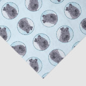 Papier Mousseline Kerry Blue Terrier peinture mignonne Chien d'origi (Détail)