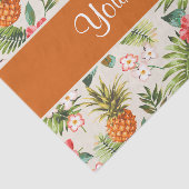 Papier Mousseline Ketmie d'ananas et frondes de paume (Détail)