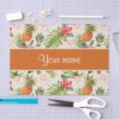 Papier Mousseline Ketmie d'ananas et frondes de paume (Artisanat)