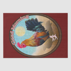 Papier Mousseline Key West - Coq tzigane Good Morning Vintage Oval