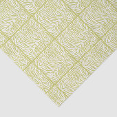 Papier Mousseline Khaki Safari Zebra, design carrelé (Détail)