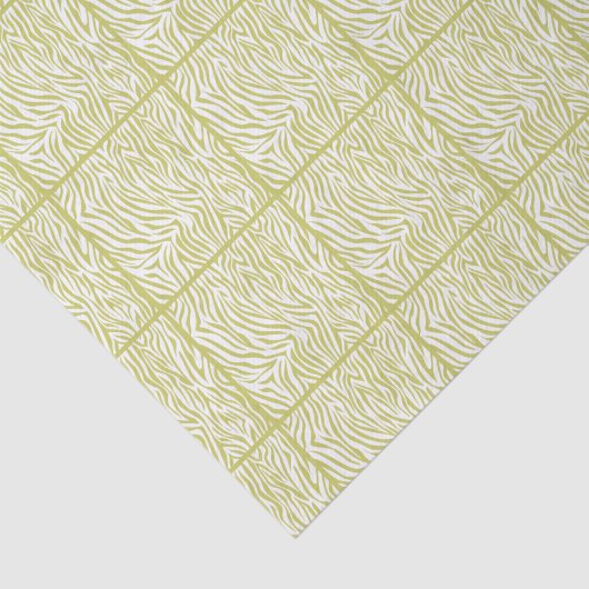 Papier Mousseline Khaki Safari Zebra, design carrelé (Détail)