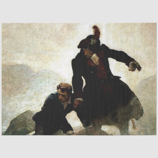 Papier Mousseline “Kidnappé” Peinture par NC Wyeth (Recto)