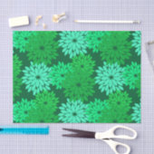 Papier Mousseline Kimono floral moderne Imprimer, Emerald et Jade Gr (Artisanat)