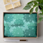 Papier Mousseline Kimono Floral moderne Imprimer, Turquoise, Turquoi (Cadeau)